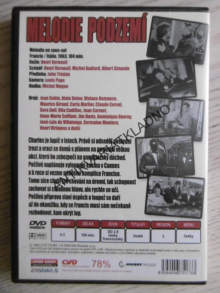 MELODIE PODZEMÍ, DVD FILM