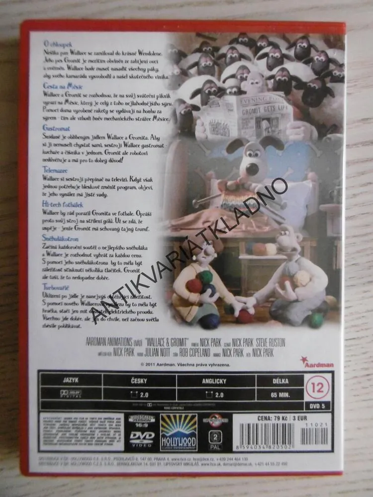 WALLACE A GROMIT, CESTA NA MĚSÍC, DVD FILM POHÁDKA