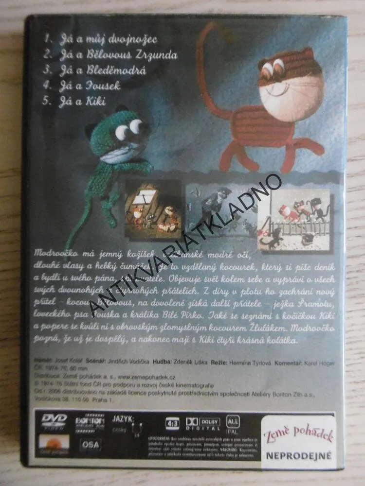 PŘÍBĚHY KOCOURKA MODROOČKA, DVD FILM POHÁDKA