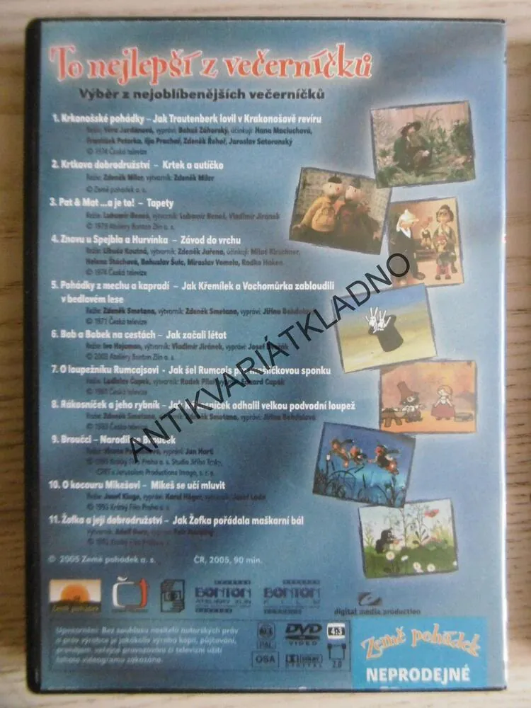 TO NEJLEPŠÍ Z VEČERNÍČKŮ 1-2, DVD FILM POHÁDKA