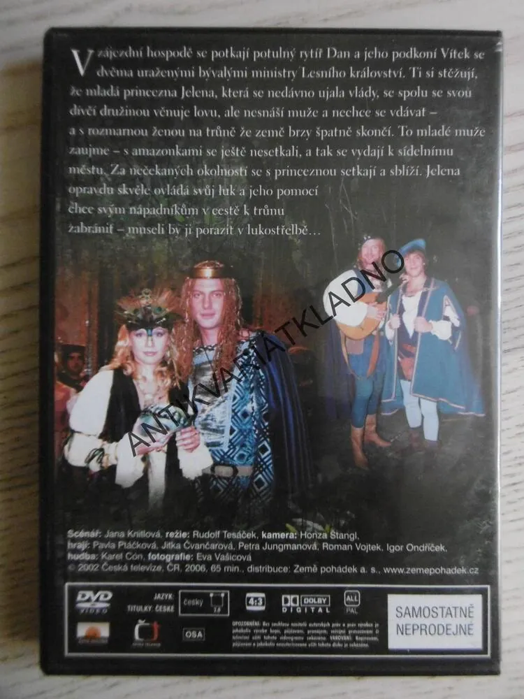 O PRINCEZNĚ SE ZLATÝM LUKEM, DVD FILM POHÁDKA