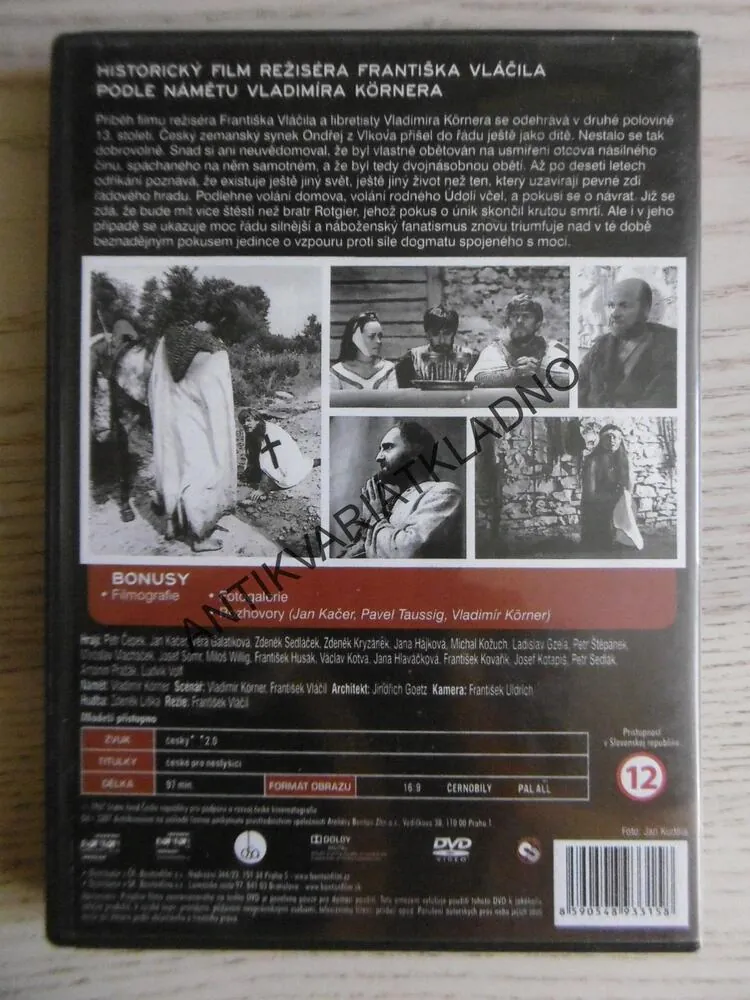 ÚDOLÍ VČEL, DVD FILM ČR