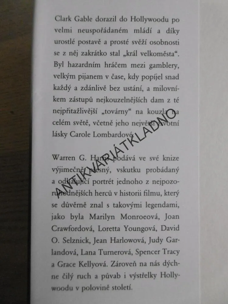 CLARK GABLE, ŽIVOTOPIS, WARREN G. HARRIS, **an