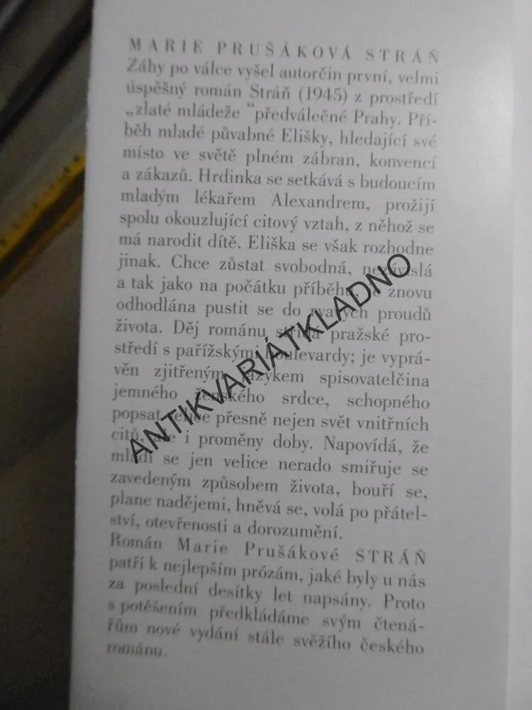 STRÁŇ, MARIE PRUŠÁKOVÁ, **an