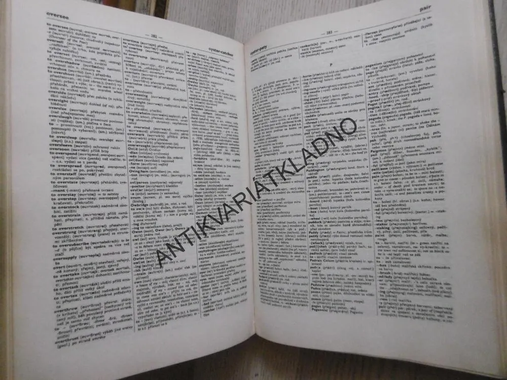 ANGLICKO-ČESKÝ SLOVNÍK, ANTONÍN OSIČKA, POLDAUF, **an
