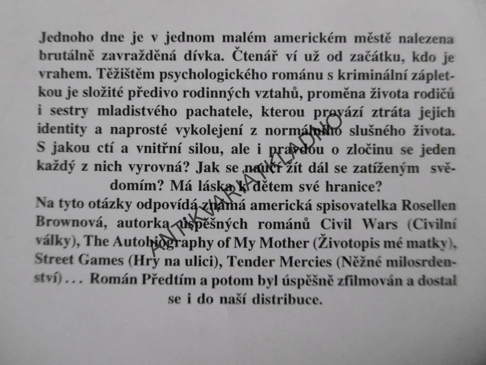 PŘEDTÍM A POTOM, ROSELLEN BROWNOVÁ, **an