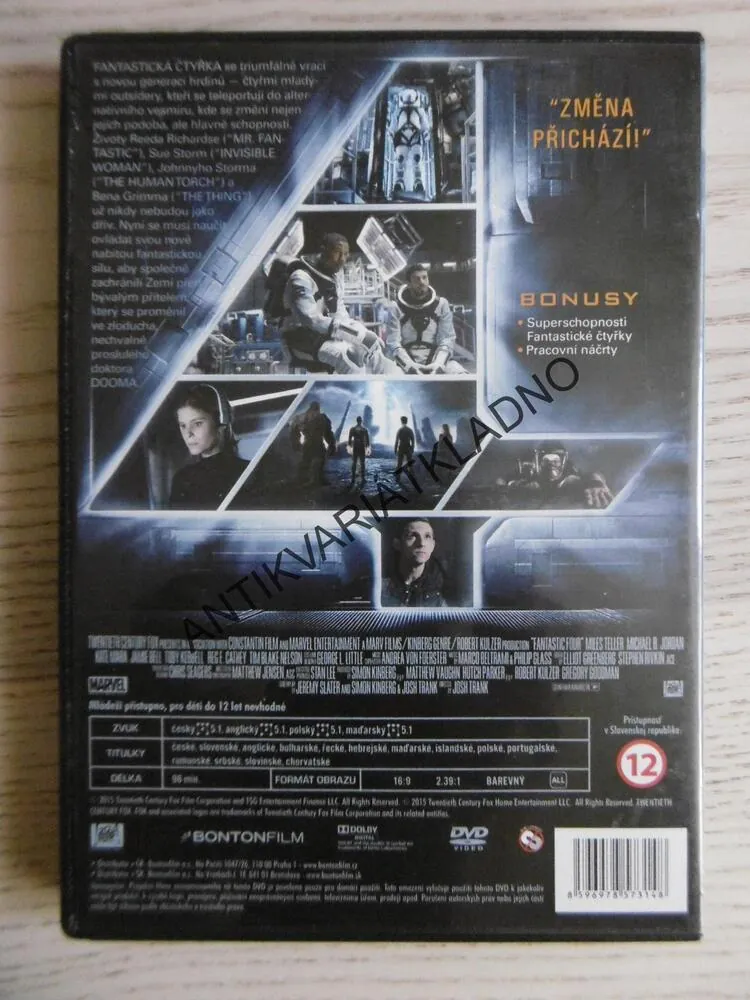 FANTASTICKÁ 4, ČTYŘKA, DVD FILM 