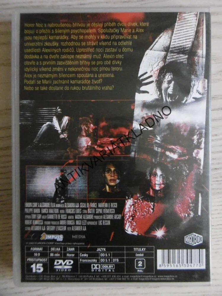 NOC S NABROUŠENOU BŘITVOU, DVD FILM