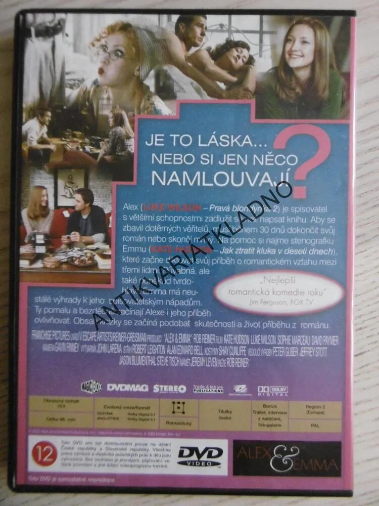 ALEX A EMMA, DVD FILM 