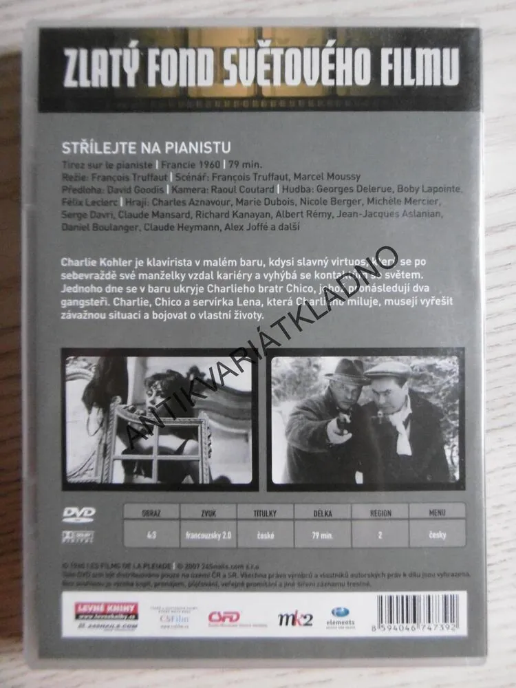 STŘÍLEJTE NA PIANISTU, DVD FILM 
