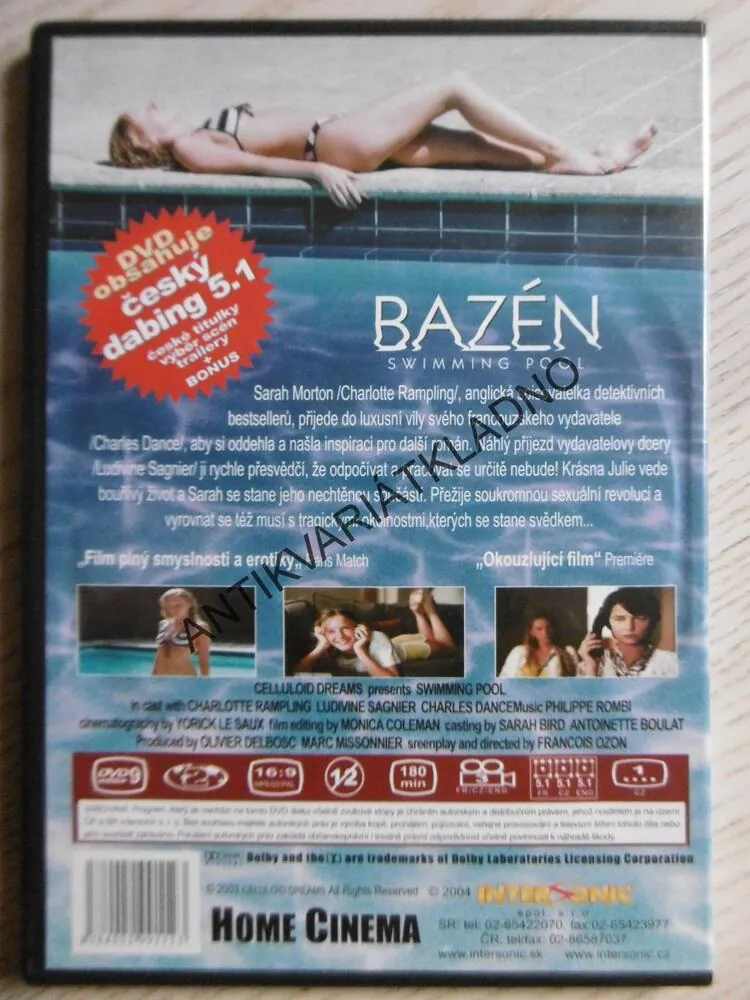 BAZÉN, SWIMMING POOL, DVD FILM