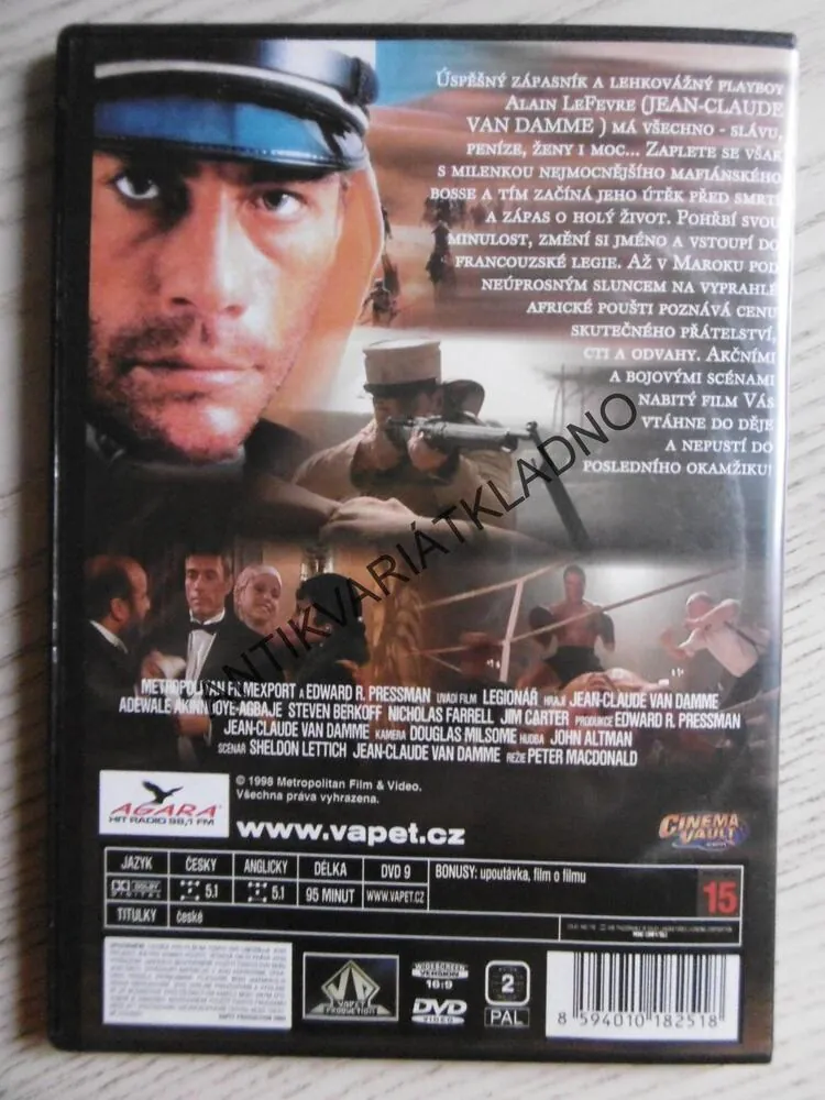 LEGIONÁŘ, DVD FILM