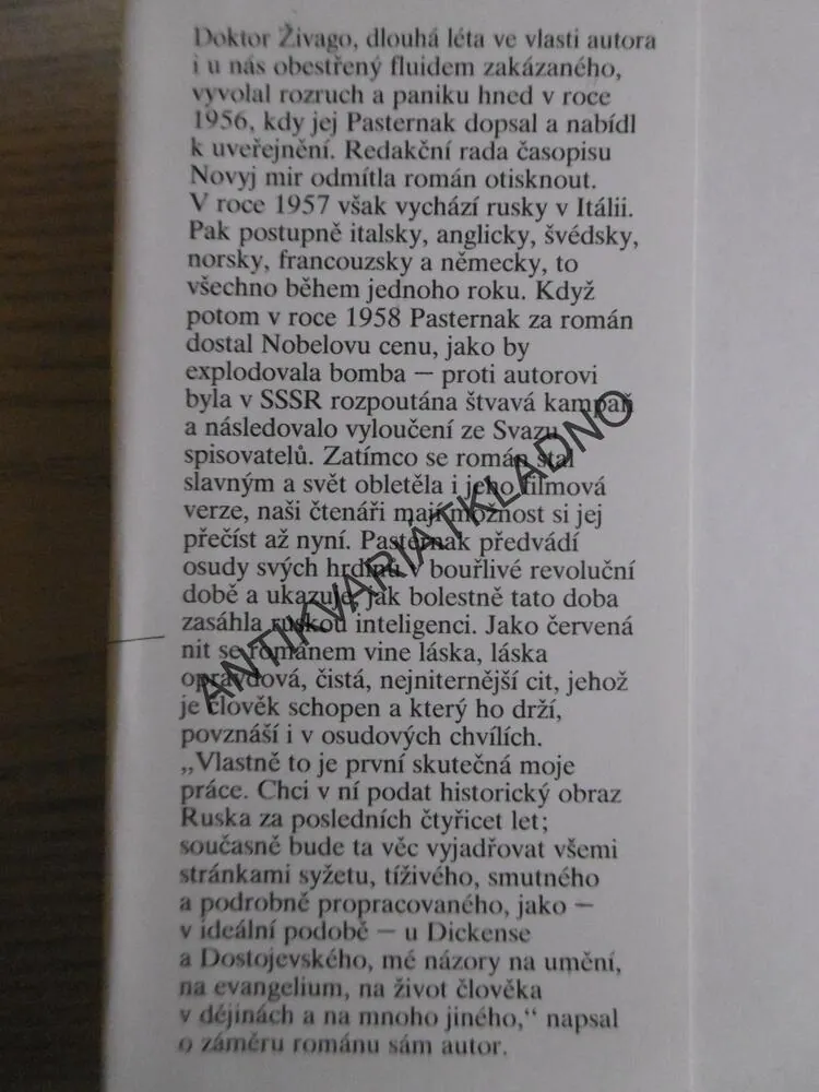 DOKTOR ŽIVAGO, BORIS PASTERNAK, **an