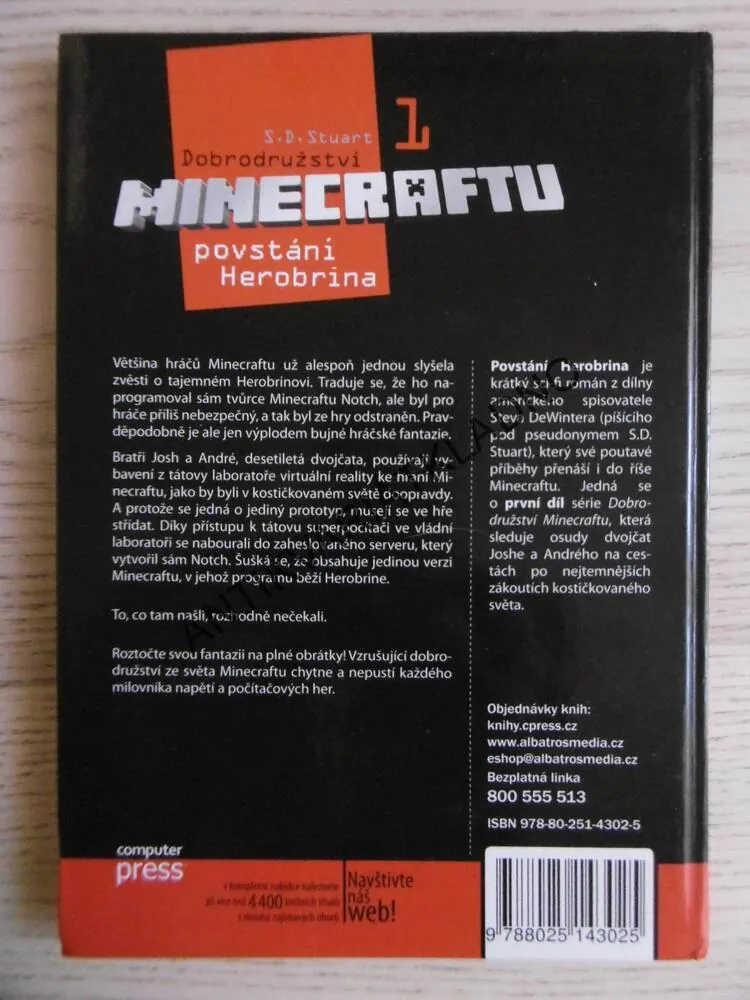 DOBRODRUŽSTVÍ MINECRAFTU 1, POVSTÁNÍ HEROBRINA, S. D. STUART, **an