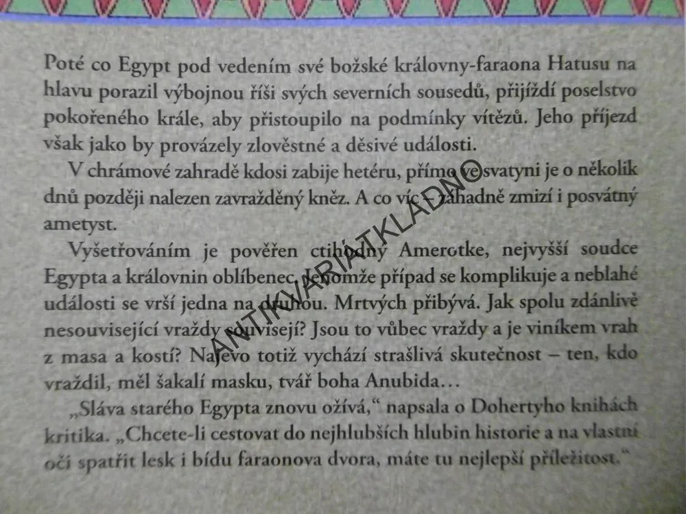 VRAŽDÍCÍ ANUBIS, PAUL DOHERTY, **an