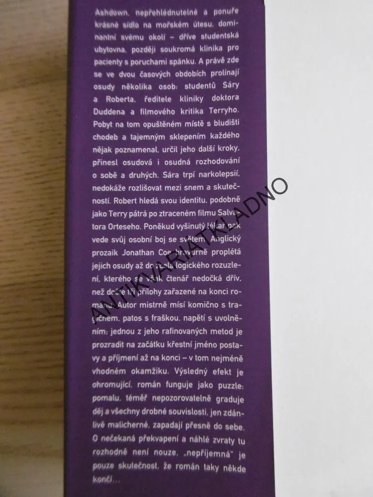 DŮM SPÁNKU, JONATHAN COE, **an