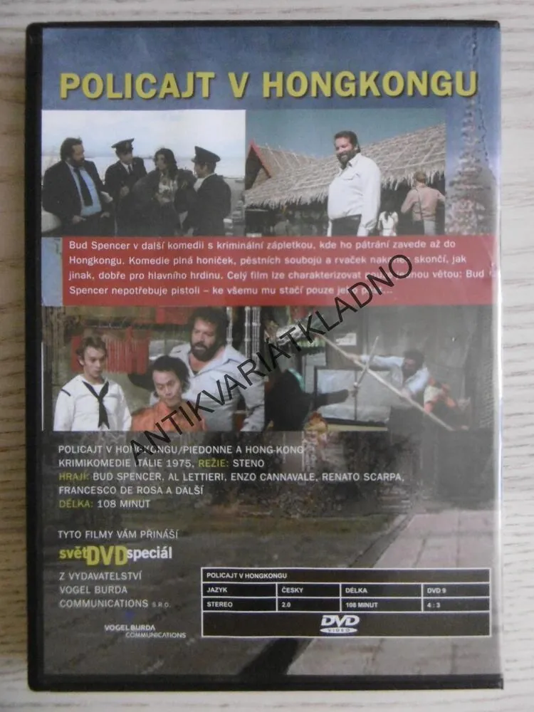 POLICAJT V HONGKONGU, DVD FILM