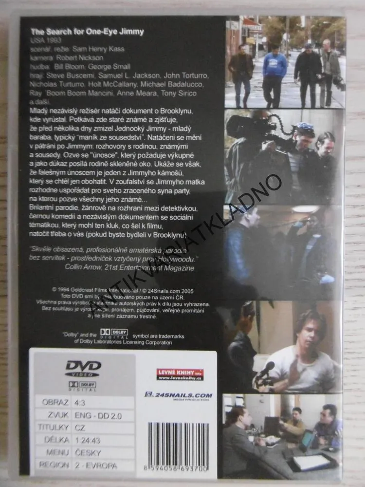 THE SEARCH FOR ONE-EYE JIMMY, DVD FILM