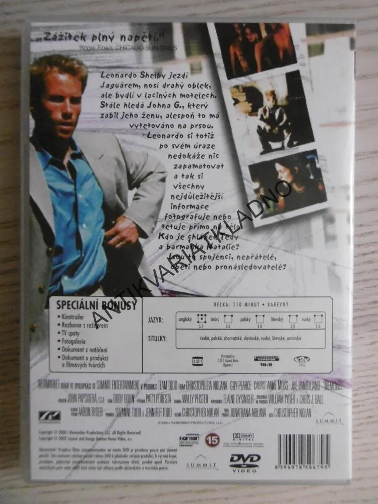 MEMENTO, DVD FILM