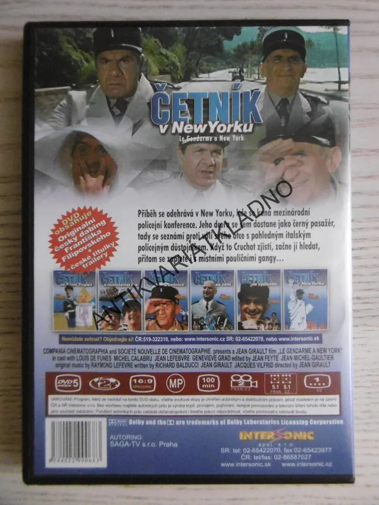 ČETNÍK V NEW YORKU, DVD FILM