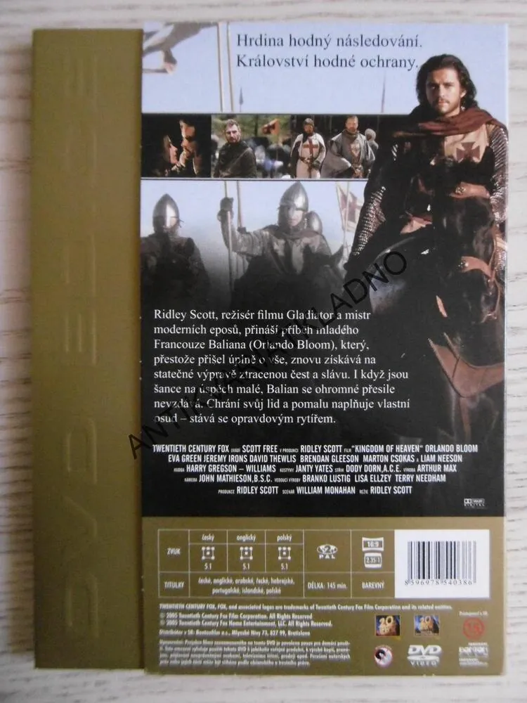 KRÁLOVSTVÍ NEBESKÉ, DVD FILM 