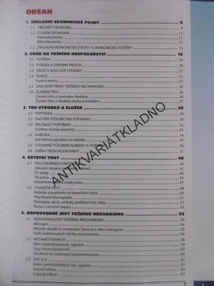 EKONOMIE NEJEN K MATURITĚ, MATURITA, 1. OBECNÁ EKONOMIE