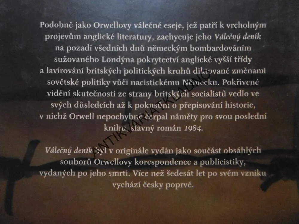 VÁLEČNÝ DENÍK, GEORGE ORWELL, **an