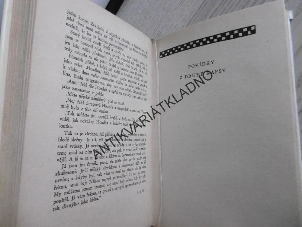 POVÍDKY Z JEDNÉ KAPSY, POVÍDKY Z DRUHÉ KAPSY, KAREL ČAPEK, **an