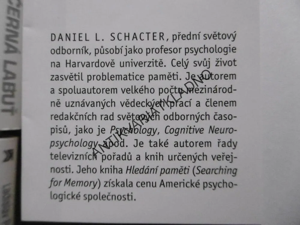 SEDM HŘÍCHŮ PAMĚTI, DANIEL L. SCHACTER, **an