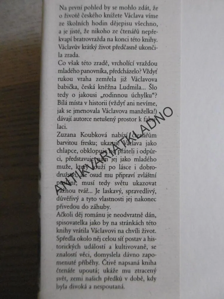 KNÍŽE VÁCLAV, ZUZANA KOUBKOVÁ, **an