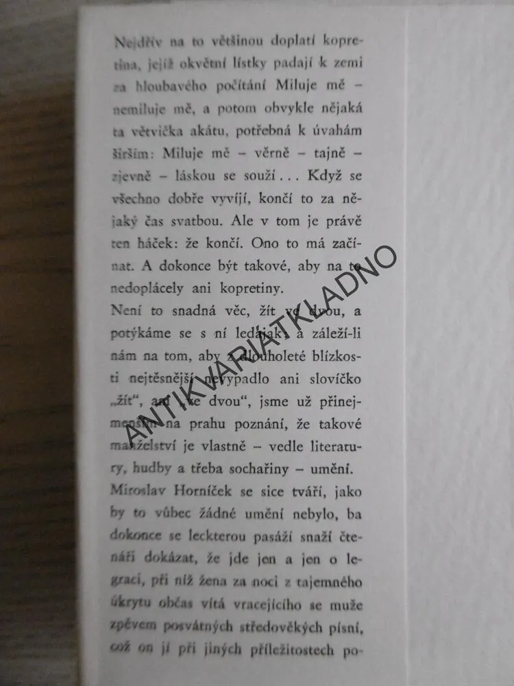 DOBŘE UTAJENÉ HOUSLE, MIROSLAV HORNÍČEK, **an