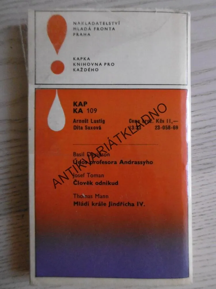 DITA SAXOVÁ, ARNOŠT LUSTIG, **an