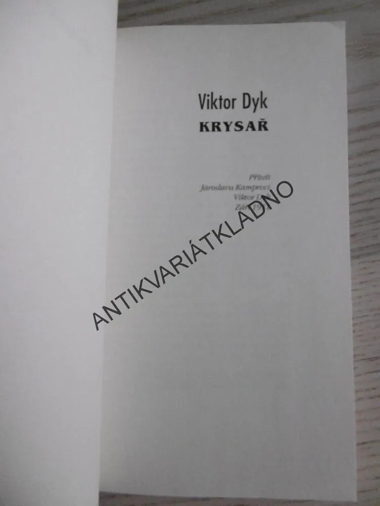 KRYSAŘ, VIKTOR DYK, **an