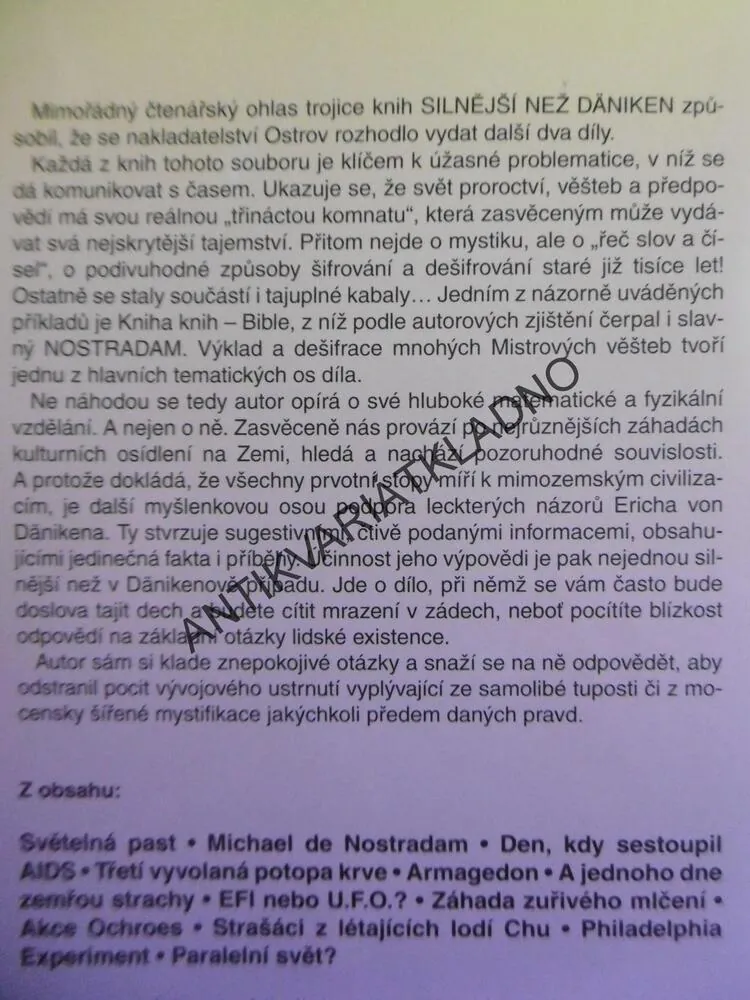 SILNĚJŠÍ NEŽ DÄNIKEN (4), ZDENĚK PATRICK, **an 