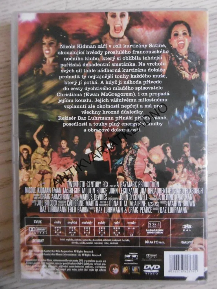MOULIN ROUGE, DVD FILM