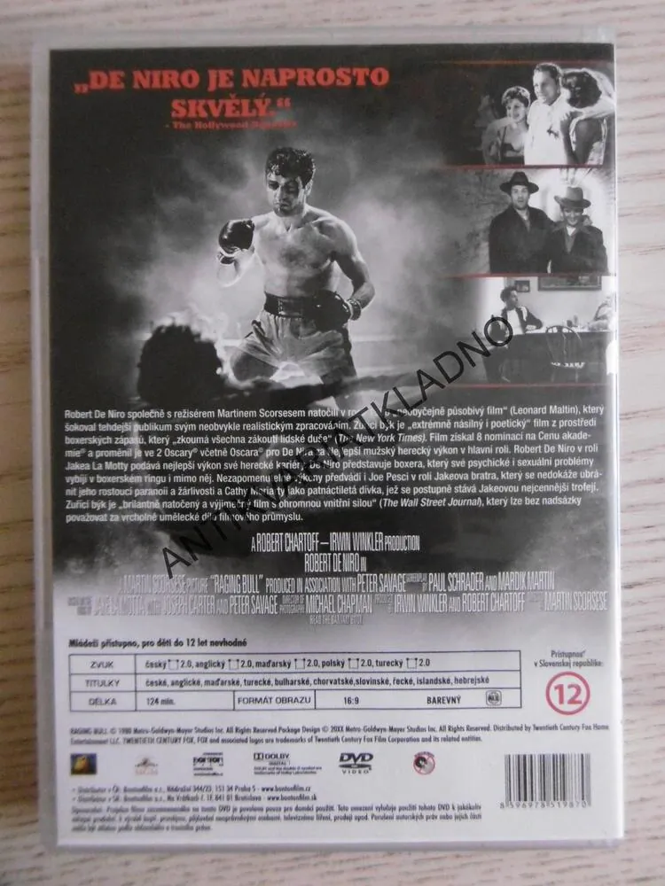 ZUŘÍCÍ BÝK, DVD FILM