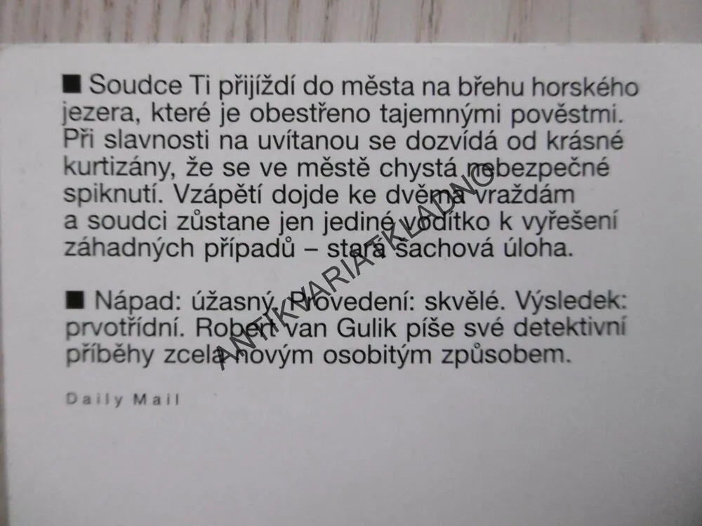 VRAŽDY NA ČÍNSKÉM JEZEŘE, ROBERT VAN GULIK, **an