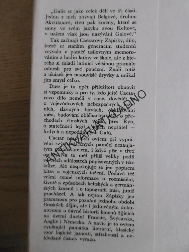 ZÁPISKY O VÁLCE GALSKÉ, GAIUS JULIUS CAESAR, **an