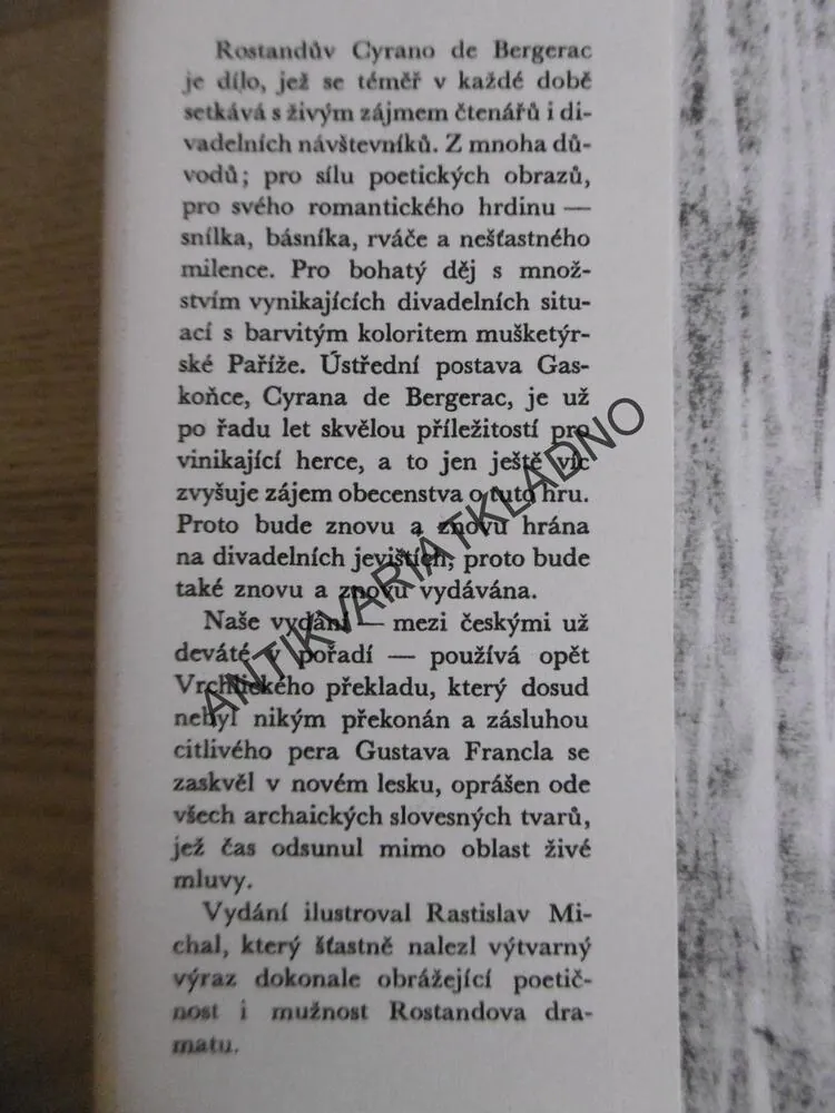 CYRANO DE BERGERAC, CYRANO Z BERGERACU, EDMOND ROSTAND, **an