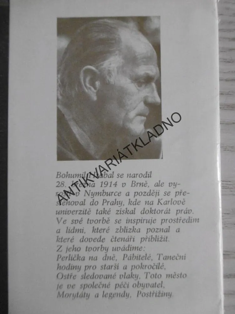 SLAVNOSTI SNĚŽENEK, BOHUMIL HRABAL, **an