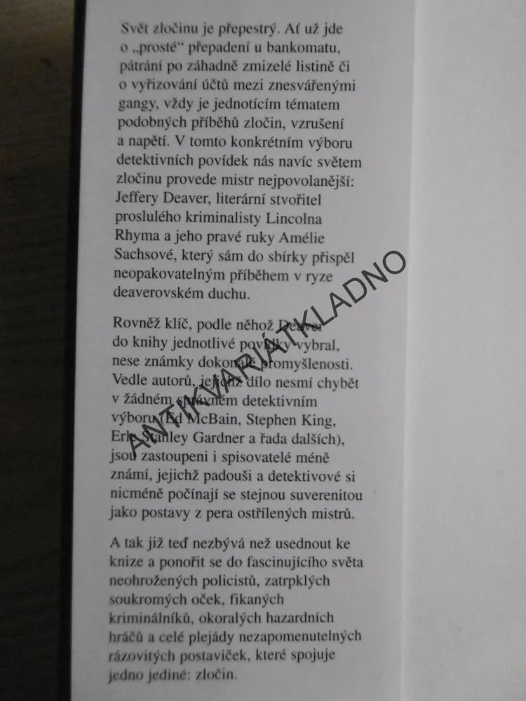 ZLOČIN, JEFFERY DEAVER, ED MCBAIN, E. S. GARDNER, **an