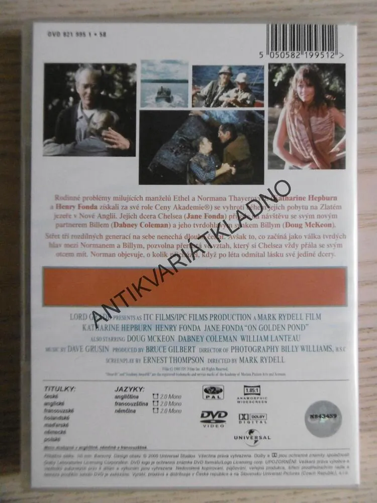 NA ZLATÉM JEZEŘE, KATHERINE HEPBURN, H.FONDA, JANE FONDA, DVD FILM