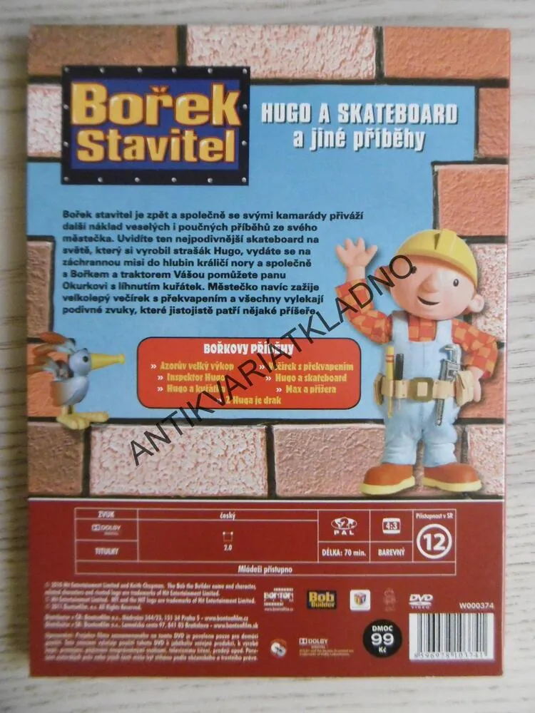 BOŘEK STAVITEL, HUGO A SKATEBOARD A JINÉ PŘÍBĚHY, DVD FILM