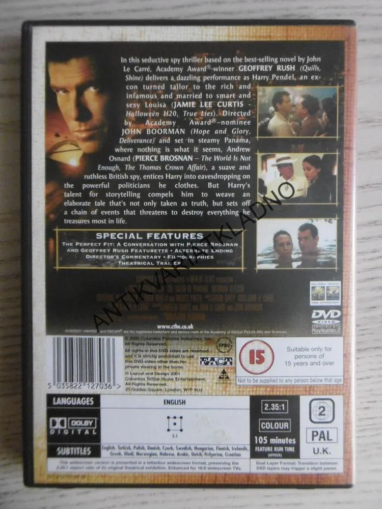 THE TAILOR OF PANAMA, DVD FILM POUZE ČESKÉ TITULKY