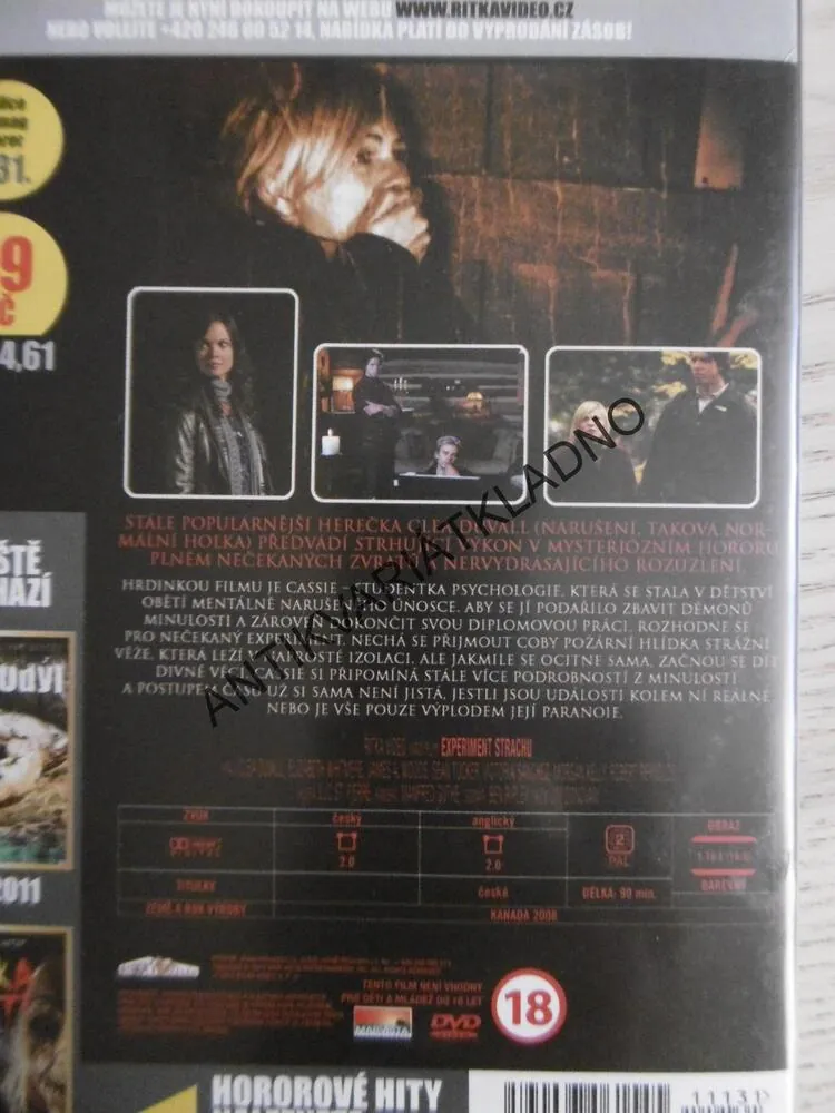 EXPERIMENT STRACHU, DVD FILM 