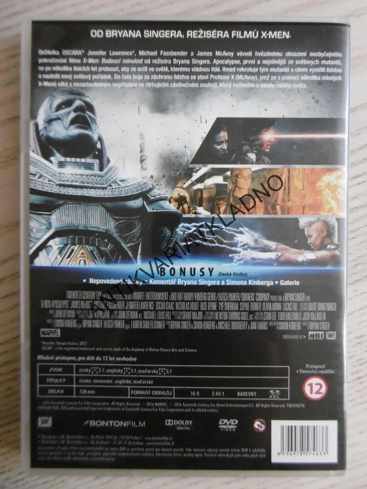 X-MEN: APOKALYPSA, DVD FILM