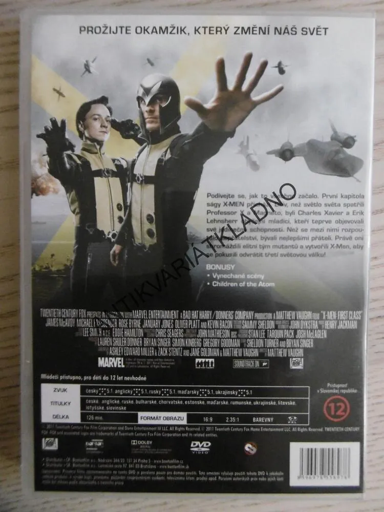 X-MEN: PRVNÍ TŘÍDA, DVD FILM