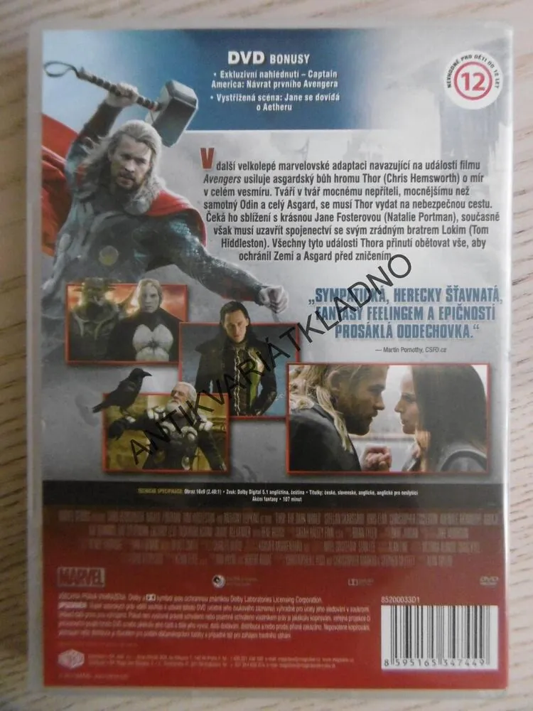 THOR: TEMNÝ SVĚT, DVD FILM