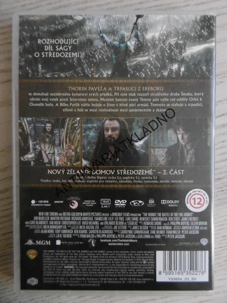 HOBIT: BITVA PĚTI ARMÁD, DVD FILM