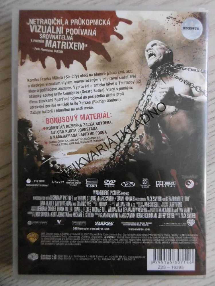 300, BITVA U THERMOPYL, DVD FILM